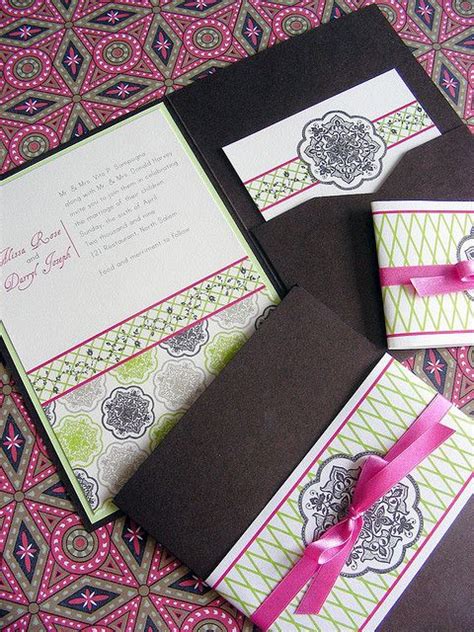 Casablanca Pocket Fold Wedding Invitation Handmade Wedding