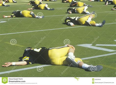 Football Player Stretching On Field Editorial Stock Photo Image Of