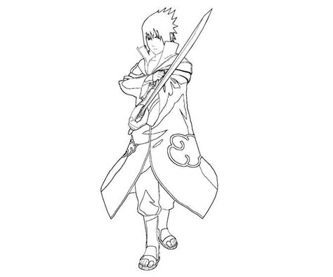 Coloriage Sasuke Avec épée Télécharger Et Imprimer Gratuit Sur