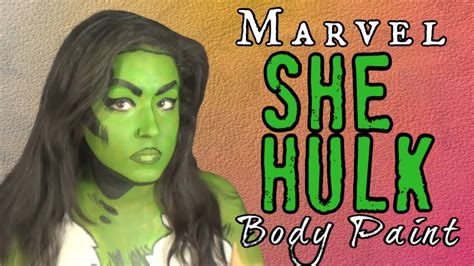 Marvel She Hulk Makeup And Body Paint Cosplay Tutorial Noblandmakeup