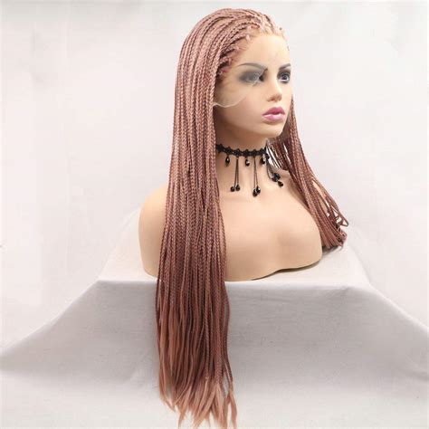 Amazon Com Xiweiya Braided Lace Wigs For Black Women Synthetic Lace