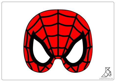 Máscara De Spider Man Con Plantillas Para Imprimir Papelisimo