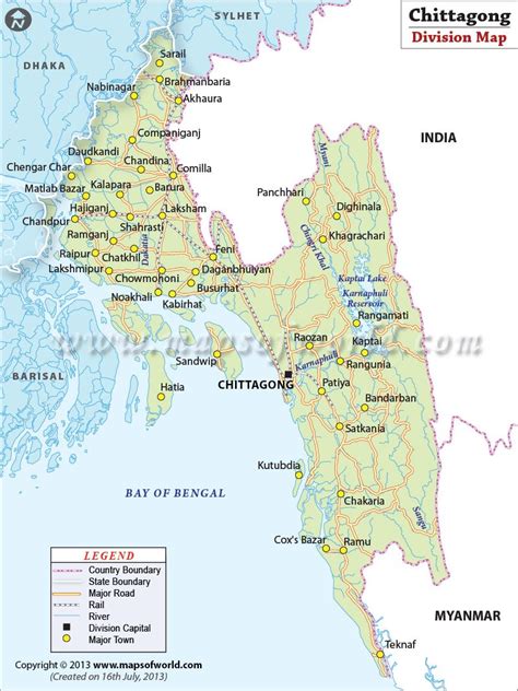 Chittagong Map Districts In Chittagong Division Of Bangladesh Artofit
