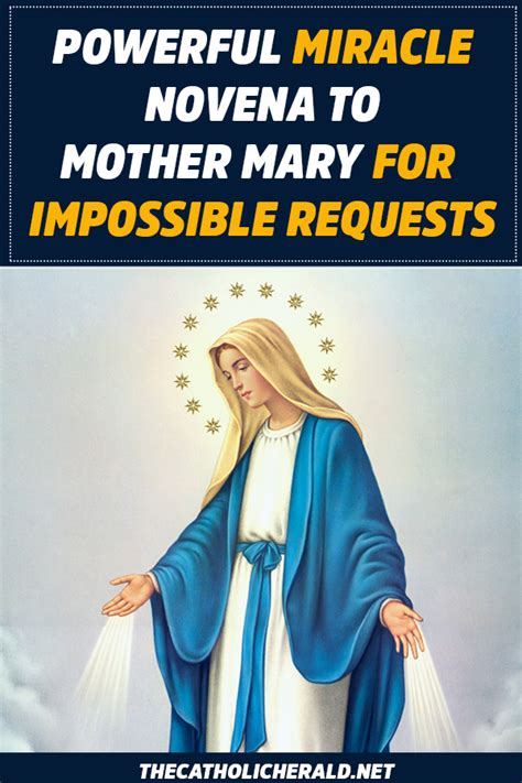 Powerful Miracle Novena To Mother Mary For Impossible Requests The