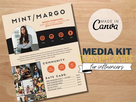 The Margo Media Kit Canva Template For Content Creators Etsy