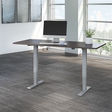 72w X 30d Electric Height Adjustable Standing Desk In Storm Gray By Bush