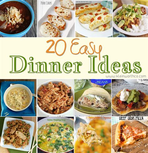 Jazz up your weeknight meals with effortless recipes that'll have your guests thinking you spent hours preparing! 20 Easy Dinner Ideas - Kleinworth & Co