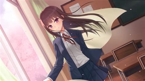Download 3840x2160 Anime School Girl Classroom Wind