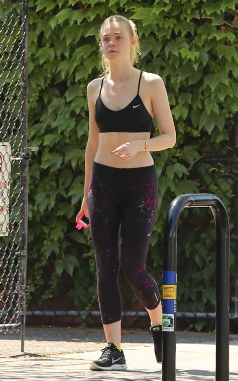 Elle Fanning In Gym Outfit Out In Studio City August