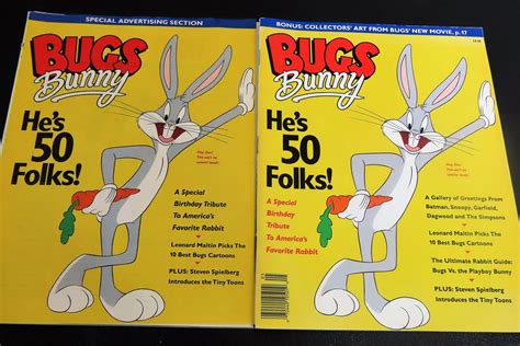 Bugs Bunny Hes 50 Folks Limited Edition Magazine From 1990 Time