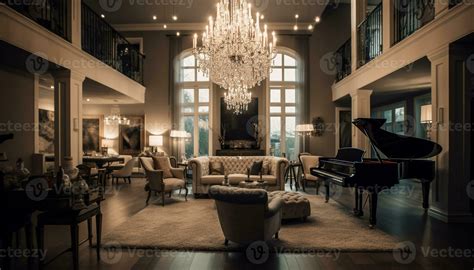 Luxury modern apartment with elegant home interior and comfortable