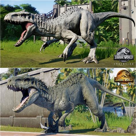 Indominus Rex Model Comparison Jurassicworldevo