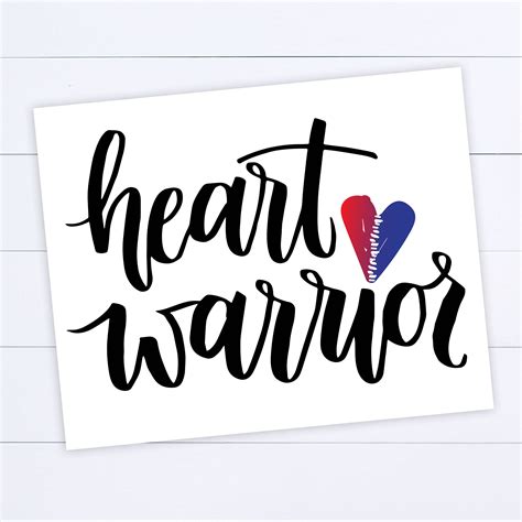 SALE Heart Warrior Instant Digital Download CHD Awareness | Etsy