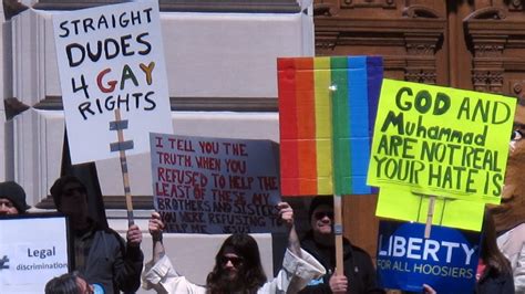 Indianas Religious Protections Law Sparks Protest Condemnation