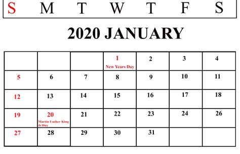 Pick Printable Calendar January 2020 8x11 Calendar Printables Free Blank