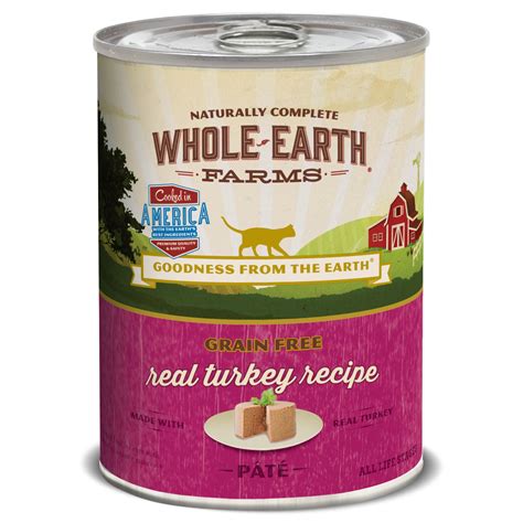 Cats have specific requirements for their dietary nutrients. Whole Earth Farms Grain Free Turkey Recipe Wet Cat Food ...
