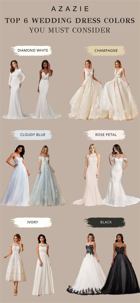 Guide 6 Wedding Dress Colors You Must Consider Wedding Dresses Colored Wedding Dresses