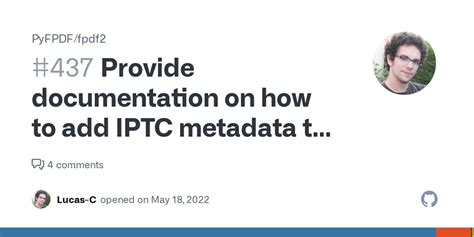 Provide Documentation On How To Add Iptc Metadata To Pdf Files · Issue