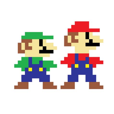 My Mario And Luigi Pixel Art 2 By Joeyhessondeviantart On Deviantart