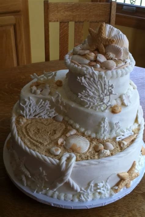 Andrews state park on shell island, one of florida's top state parks. Shell Beach Wedding Cake - CakeCentral.com