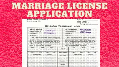 Marriage License Philippines Application And Tips 2020 2021 Youtube