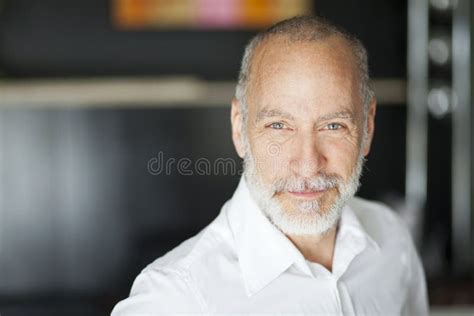 Portrait Of A Elderly Man Smiling Stock Photo Image Of Expression