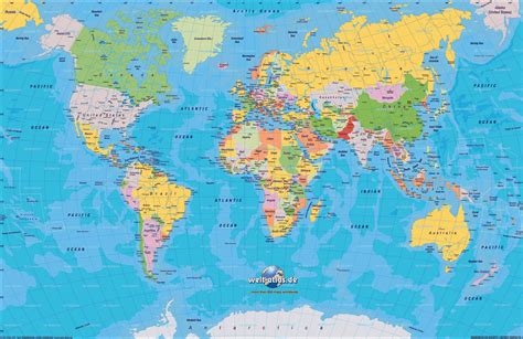 Carte Du Monde à Imprimer