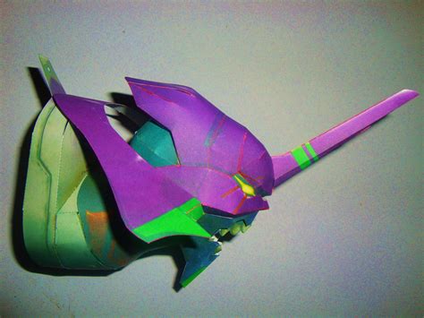 Eva 01 Head Papercraft Paper Model Chokipeta S Neon Genesis