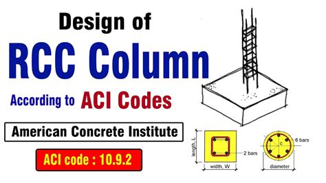 Design Of Column According To Aci Codes Rcc Column Design With Aci
