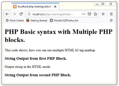 Php Basics And Code Example Syntax Of It Embed In Html