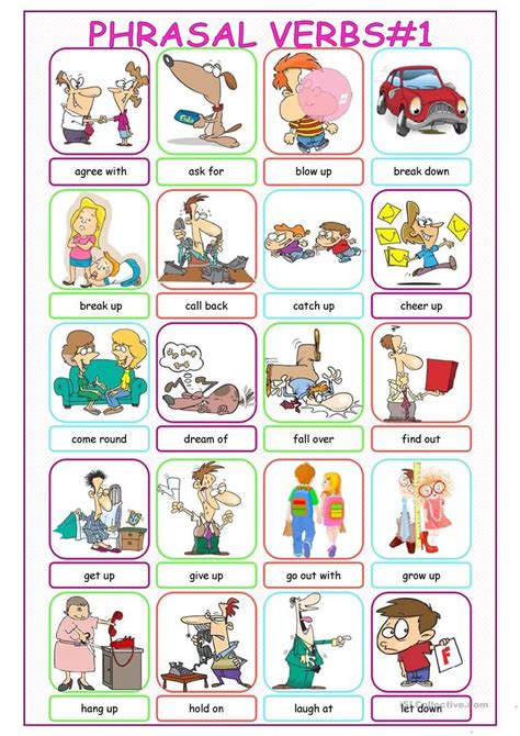 Phrasal Verbs Picture Dictionary 1 English ESL Worksheets For