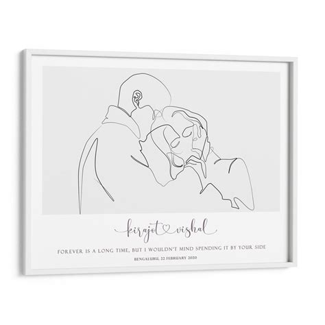 Personalized Line Art Poster Affection Style Perfect Valentines Day Tn Nook At You
