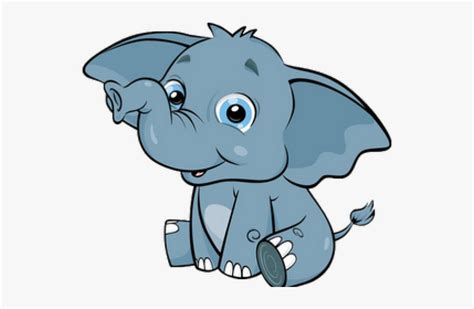 Clip Art Baby Elephant Drawing Cute Animals Clipart Hd Png Download