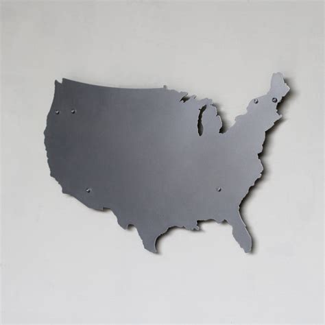 United States Map Metal Art