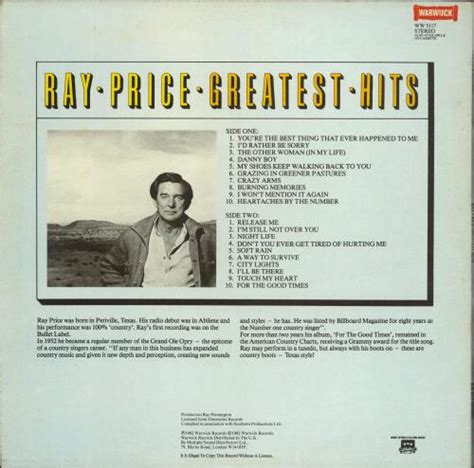 ray price greatest hits uk vinyl lp album lp record 771159
