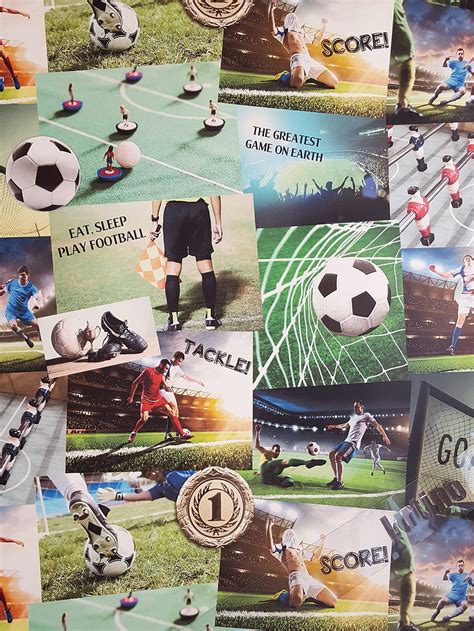 Fine Decor Kids Boys Soccer Football Collage Fd41915 Hd Phone