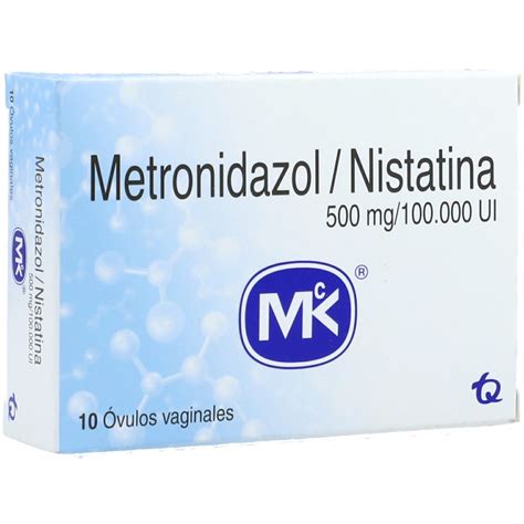 Metronidazol Nistatina 500 Mg 100000 Ui Caja X 10 Óvulos Mk Los