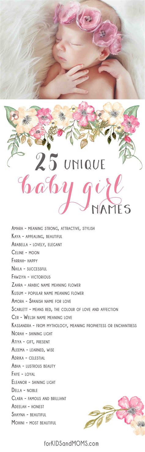 Explore The Top 50 Beautiful Female Names And Meanings For Your Baby Girl