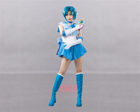 Sailor Moon Mercury Mizuno Ami Cosplay Vestido De Vestuario Etsy