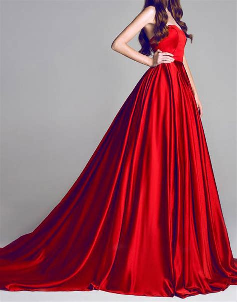 Elegant A Line Sweetheart Red Floor Length Red Promevening Dress On Storenvy