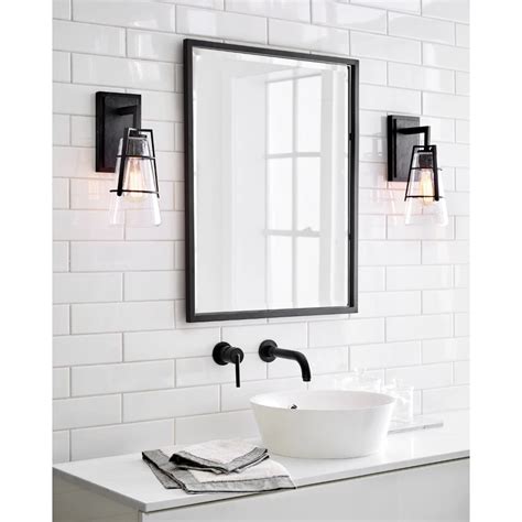 Black Bathroom Sconce Modern