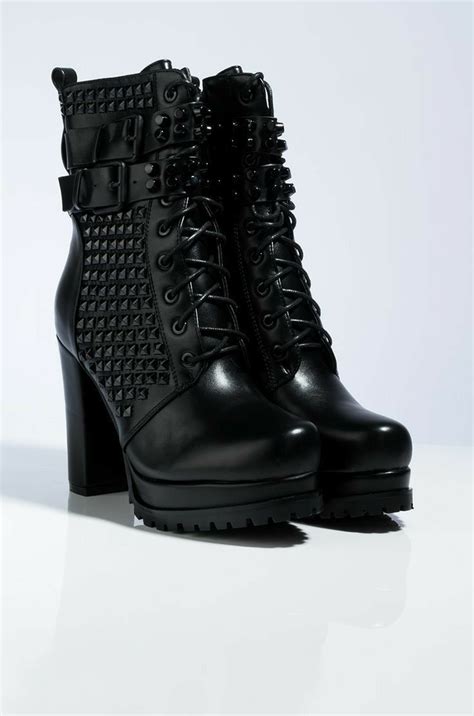 Tiktok Imagines Boots Leather Boots Women Platform Heels Chunky