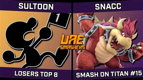 Sultoon Game And Watch Vs Snacc Bowser Smash On Titan 15 Youtube