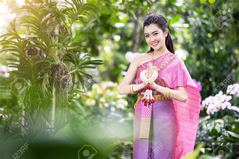 Beautiful Thai Girl In Thai Traditional Costume