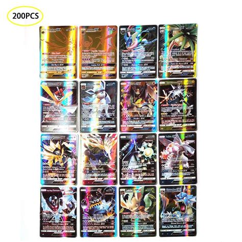 Buy Wonderfulrita 200pcs Pokemon Cards Gx Pokemon Rare Grabbag Cards