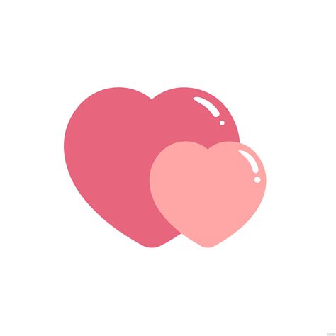 Free Pink Double Hearts Clipart Eps Illustrator  Png Svg