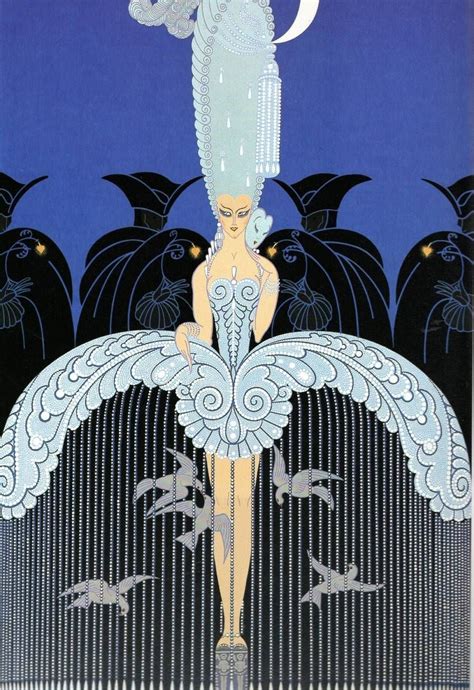 Original Vintage Erte Art Deco Print Her Secret Admirers Fashion Book