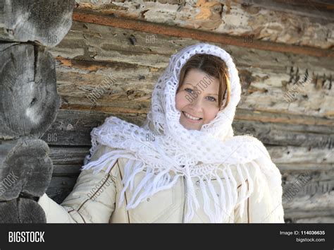 russian woman shawl image and photo free trial bigstock