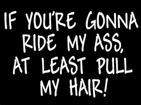 funny decal if you re gonna ride my ass at least pull my hair 2 vinyl sticker ebay