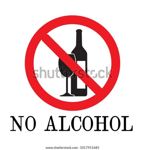 No Alcohol Drink Sign Vector Logo Stock Vector Royalty Free